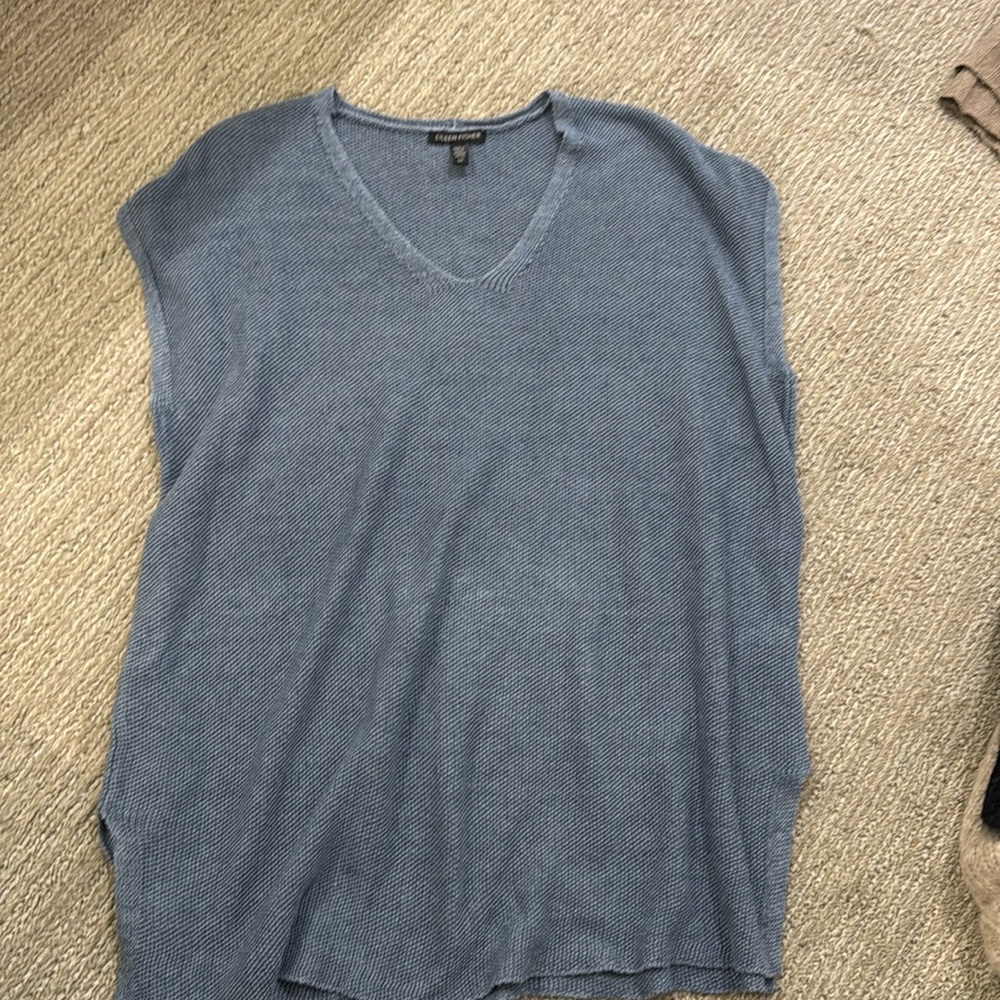 Eileen Fisher V-Neck Pullover Sweater Vest Top- size small